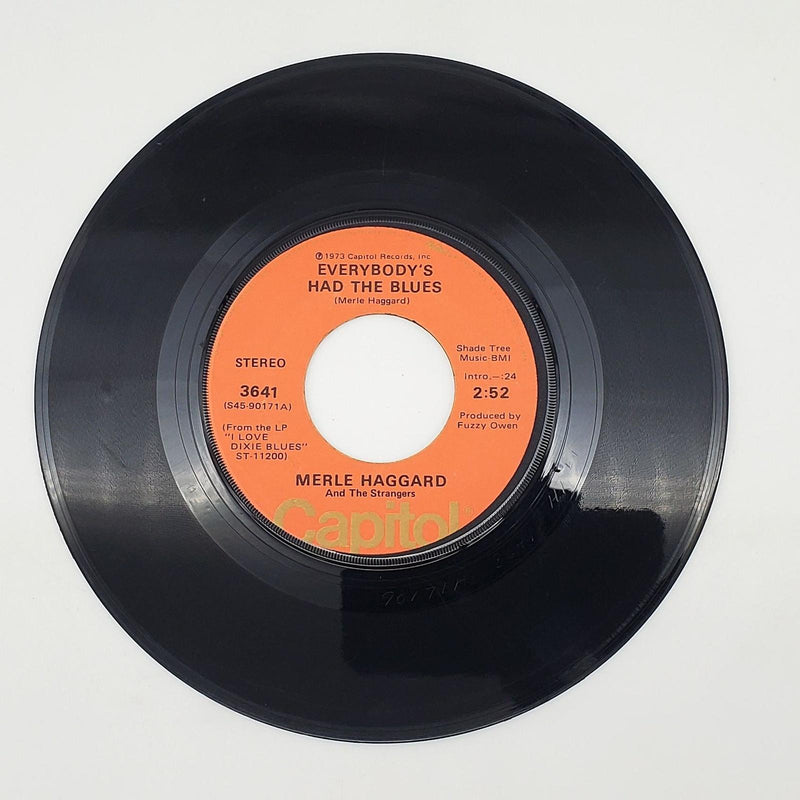 Merle Haggard Everybody's Had The Blues 45 RPM Single Record Capitol 1973 1