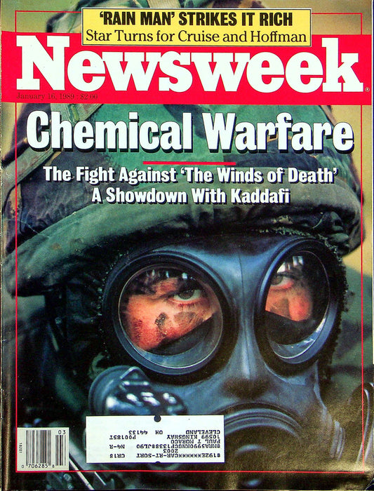 Newsweek Magazine January 16 1989 Chemical Warfare Muammar Kaddafi Libya US