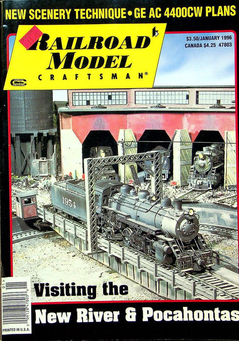 Railroad Model Craftsman Magazine January 1996 Vol 64 No 8 Visiting New River