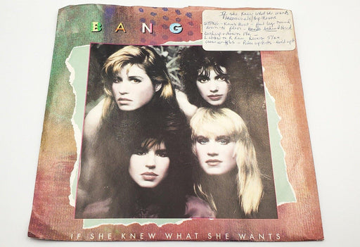 Bangles If She Knew What She Wants Record 45 RPM Single 38-05886 Columbia 1986 1