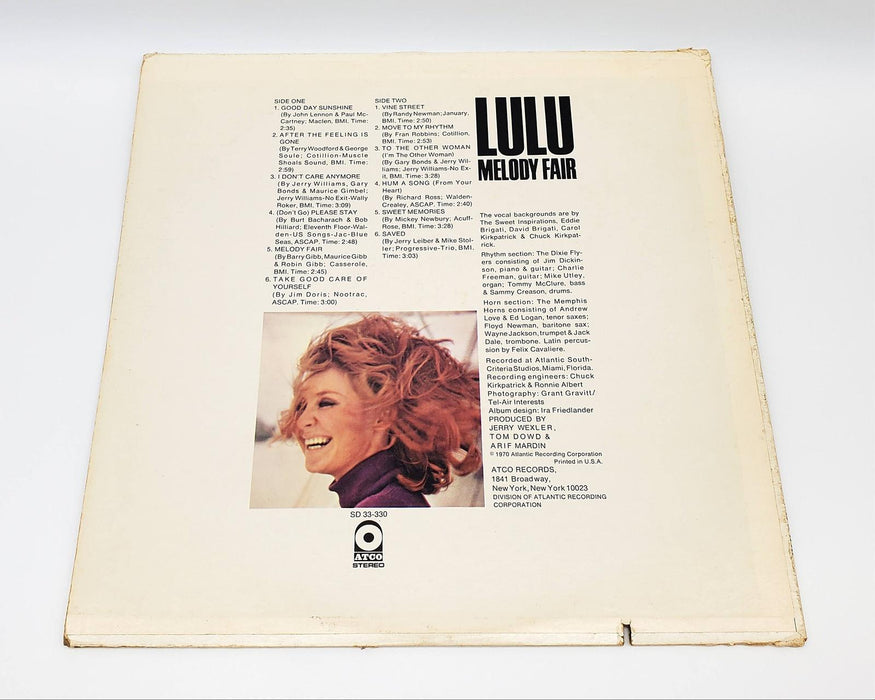 Lulu Melody Fair LP Record ATCO Records 1970 SD33-330 4