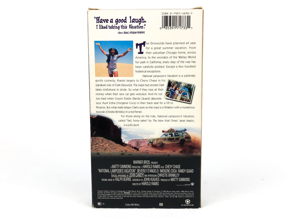 National Lampoon's Vacation VHS Tape Warner Bros. 1999 Chevy Chase