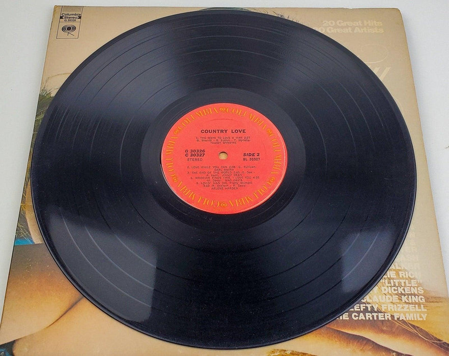 Various Country Love 33 RPM Double LP Record Columbia G 30326 6