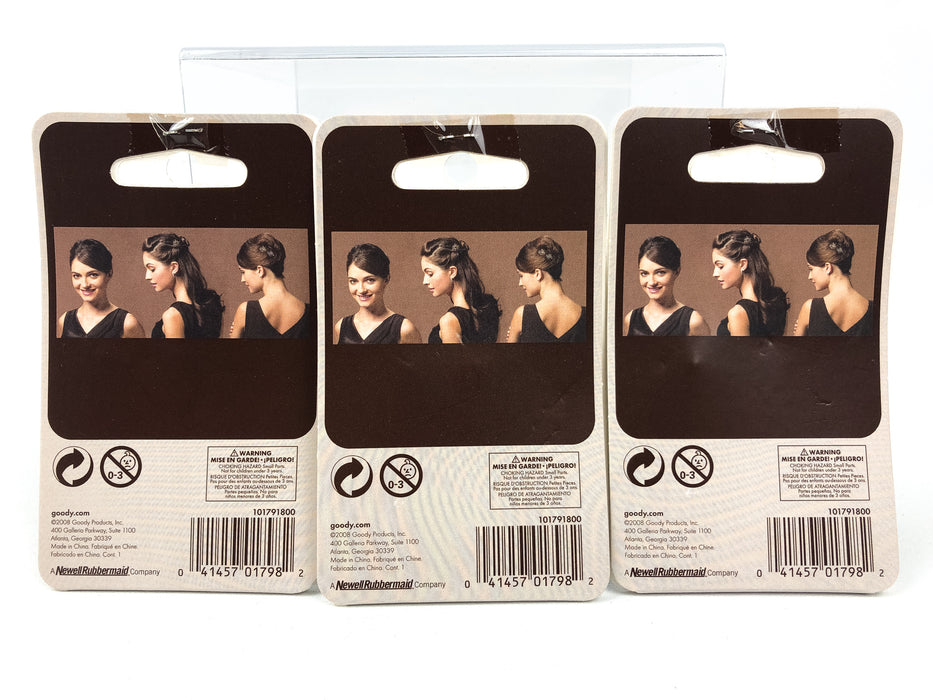 3-Pack Goody Side Hair Comb Clip Luxe Starburst Snowflake Rhinestone 01798