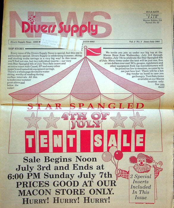Divers Supply News June/July 1991 Vol 3 No 3 Newspaper 1