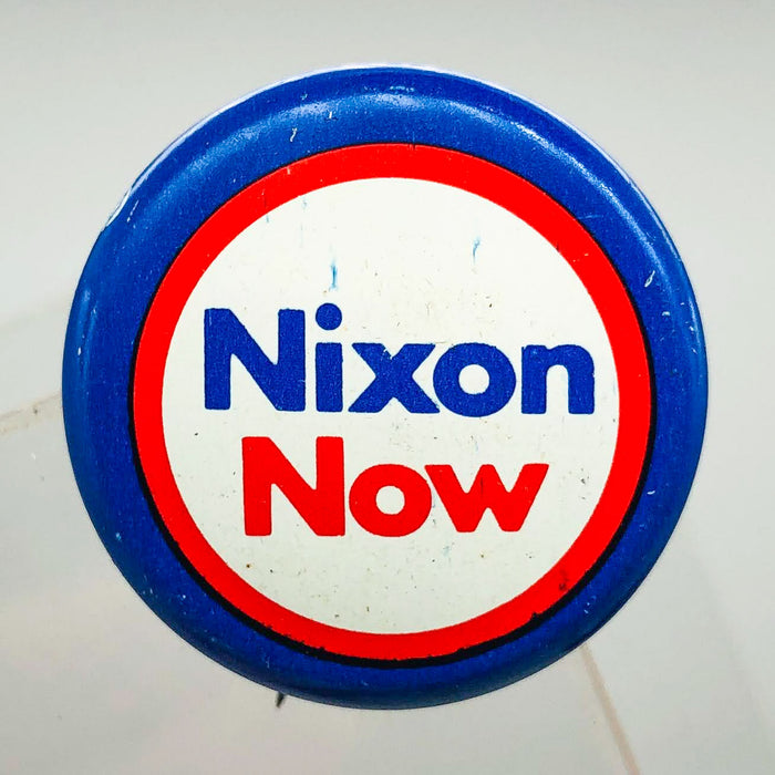 Richard Nixon Now Button Pin 1" Presidential Campaign Politics COADCO Vintage 11