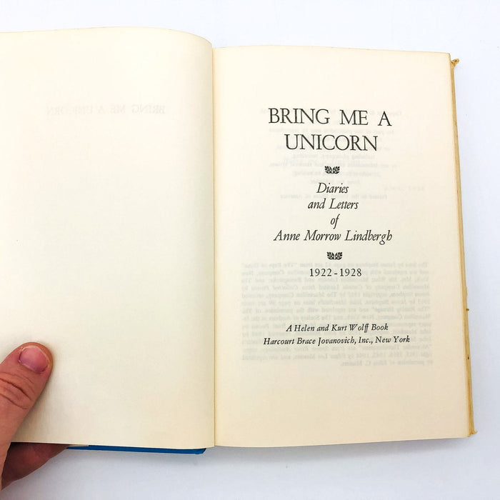 Bring Me A Unicorn Hardcover Anne Morrow Lindbergh 1972 Charles Lindbergh's Wife 7