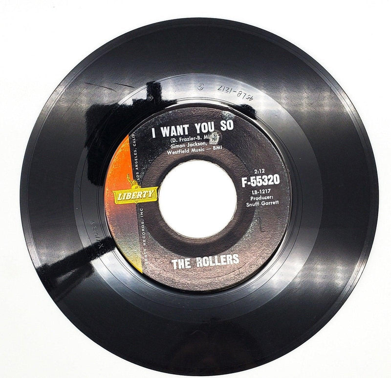 The Rollers 5 The Continental Walk 45 RPM Single Record Liberty 1961 F-55320 2