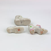 Occupied Japan Mini Shoe, High Heel, Boot w/ Floral Flowers 2 Inches 5