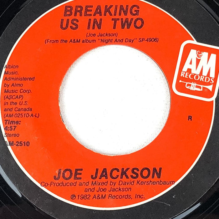 Joe Jackson 45 RPM Record Target / Breaking Us in Two A&M 1982 Singles 1