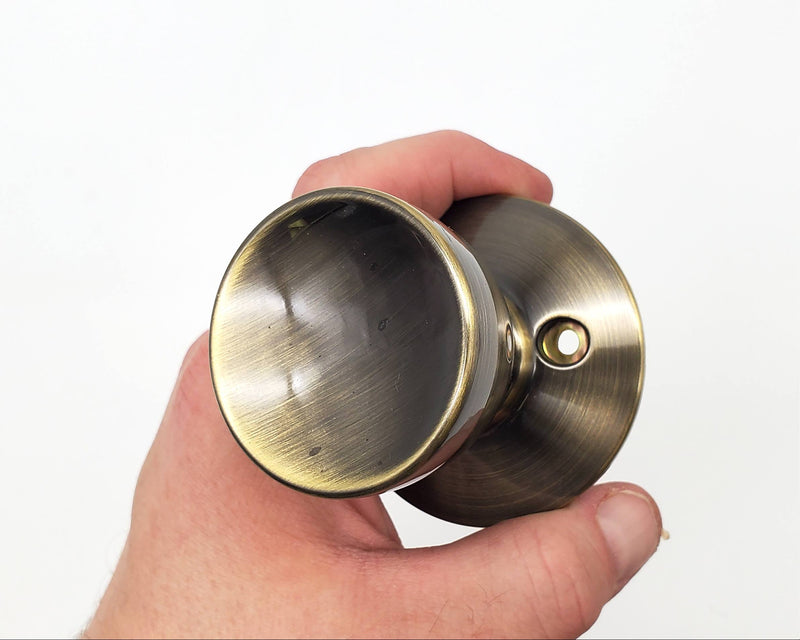 Schlage Dummy Door Knob Antique Brass 609 Bell F170 NOS