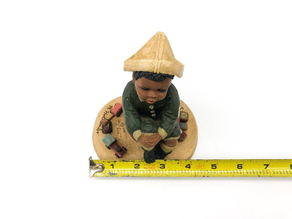 All Gods Children Figurine John M. Holcomb Little Boy Resin Paper Sailboat Hat 12