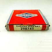 Briggs and Stratton 298745 Piston Ring Set Chrome Genuine OEM New Old Stock NOS 2