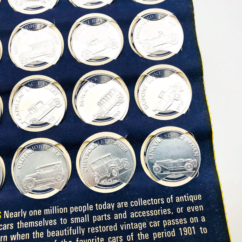 Sunoco Aluminum Antique Car Coin Collection Series 1 Franklin Mint 1901-1925