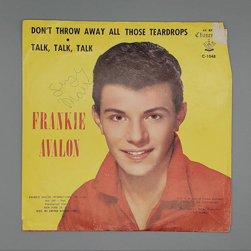 Frankie Avalon Don't Throw Away All Those Teardrops Single Record 1960 1