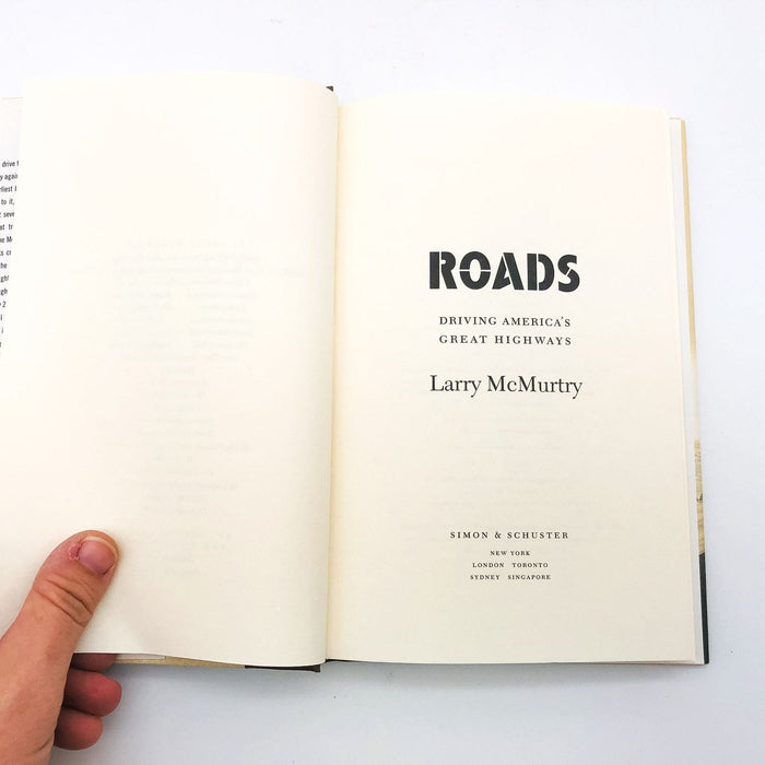 Roads Hardcover Larry McMurtry 2000 Automobile Travel Journey USA 1st Edition 7