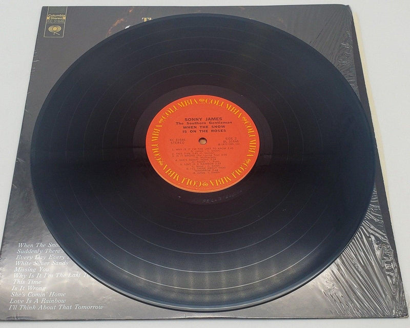 Sonny James When The Snow Is On The Roses 33 RPM LP Record Columbia 1972 6