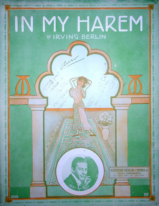 Sheet Music In My Harem Irving Berlin Bert Daniels 1913 Waterson Berlin Synder 1