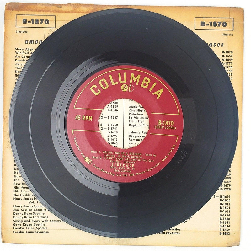 Liberace You're One In A Million Record 45 RPM EP B-1870 Columbia 4