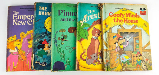 Disney World Of Reading Books Goofy, Mickey Pinocchio & More Lot of 5 1