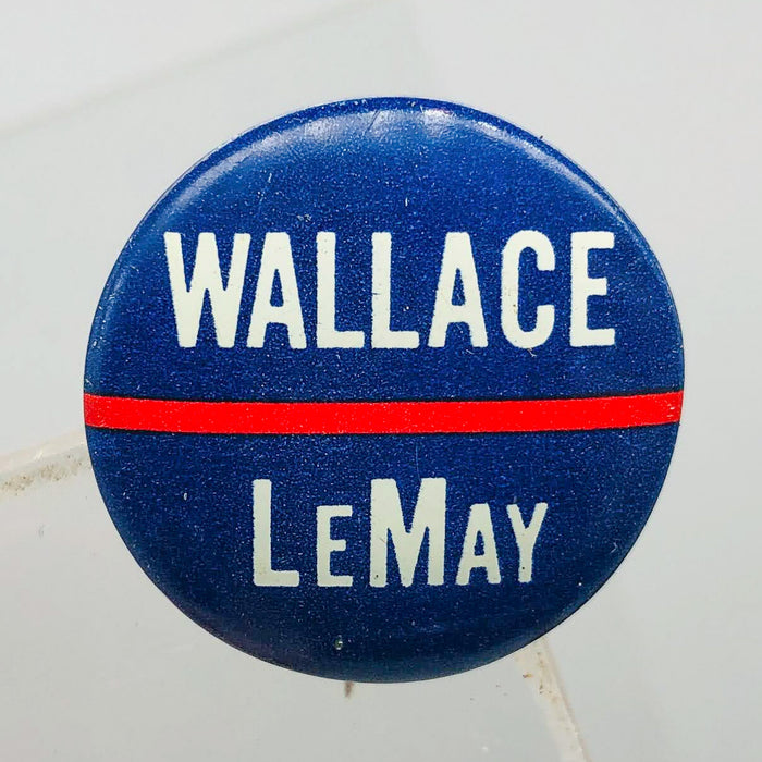 George Wallace Curtis LeMay Button Pin .875" Presidential Campaign Vintage 8