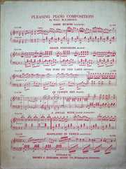 The Echo On the Lake Reverie Vintage Sheet Music Will MS Brown 1904 Piano Song 4