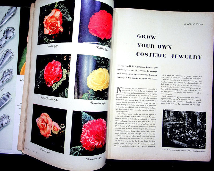 House Beautiful Magazine January 1947 Costume Jewelry Garden Summer Freezing