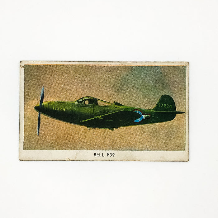 WW2 Airplane Card Bell P39 3rd and 6th Fighter Planes Emblems Cartoon Color 3