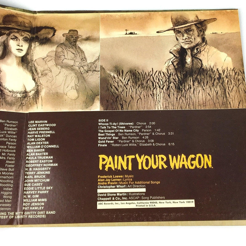 Various Paint Your Wagon Record 33 RPM LP Paramount Records 1969 Gatefold 4
