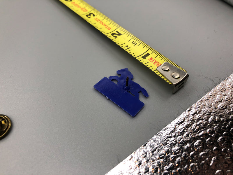 Vintage Kentucky Derby Lapel Pin Louisville Horse Racing Blue Plastic Gold