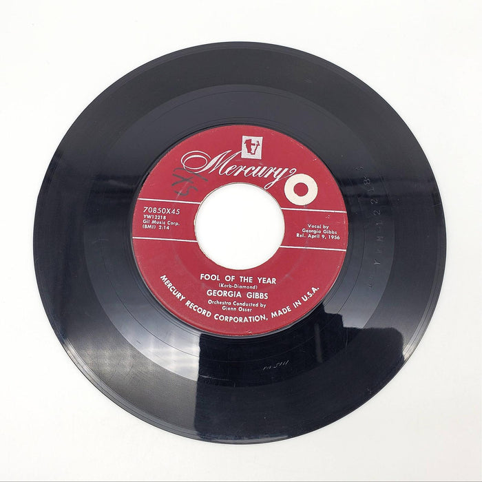 Georgia Gibbs Kiss Me Another / Fool Of The Year Single Record Mercury 1956 1