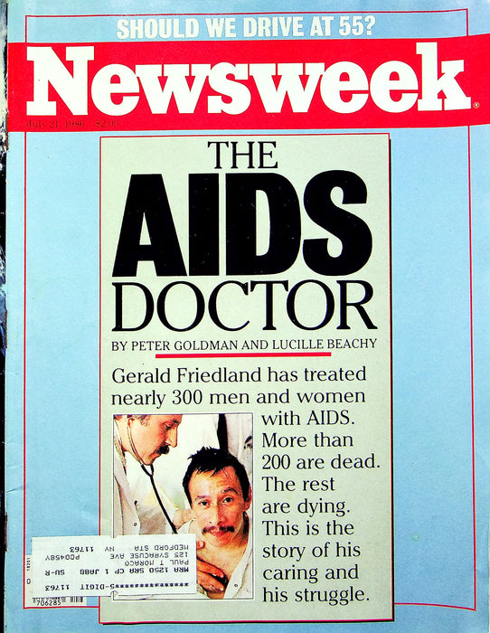 Newsweek Magazine July 21 1986 Gerald Friedland Aids Doctor Tina Turner Houston