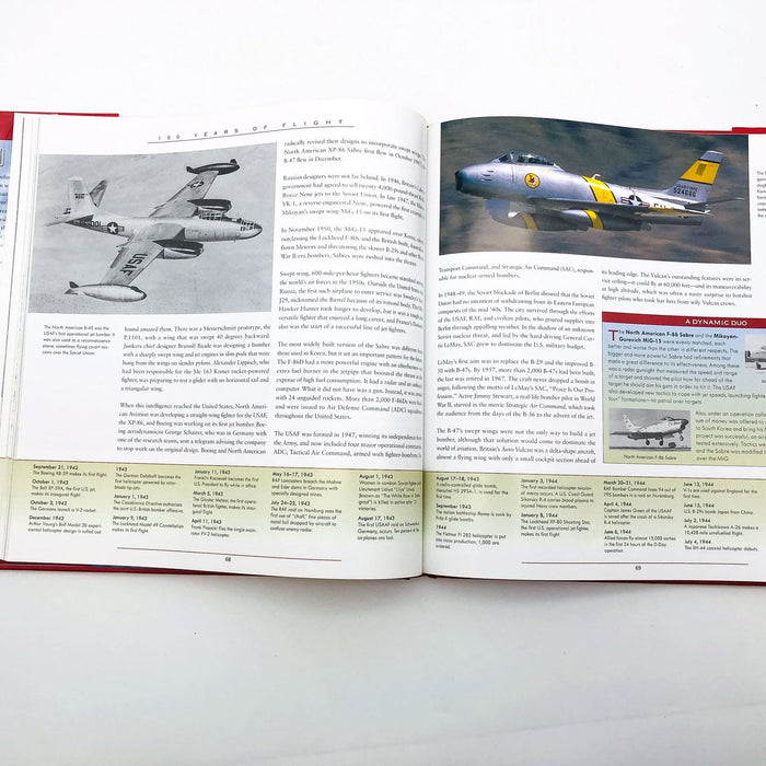100 Years Of Flight Hardcover Bill Sweetman 2002 1st Edition Biplanes Boeing 707 4