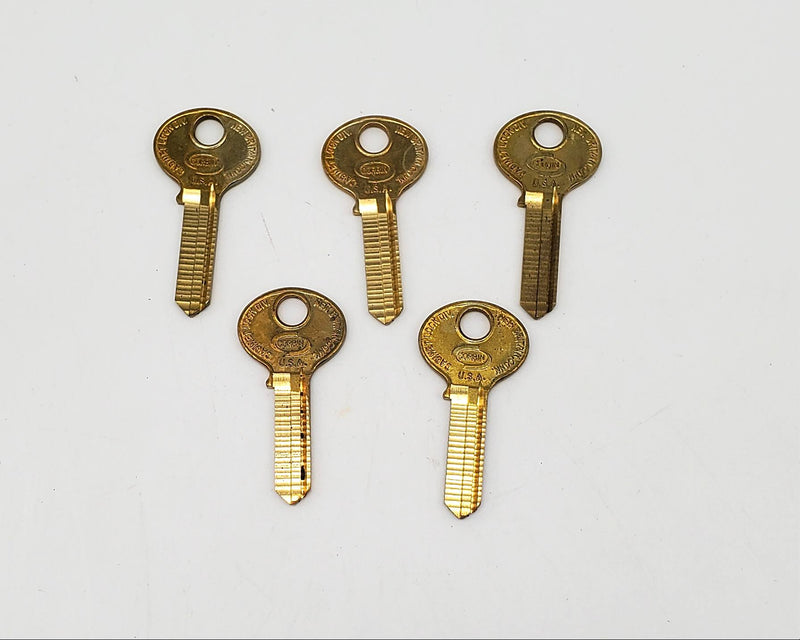5x Corbin 8687C R2 Key Blanks Brass USA Made NOS 3