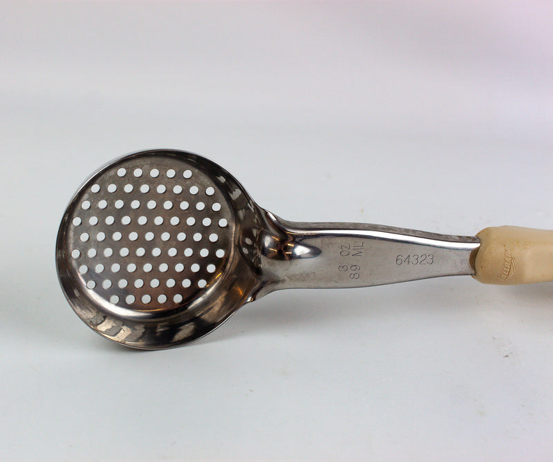 Vintage Vollrath Tan Handled Spoodle Perforated Portion Spoon 3 oz 89ML