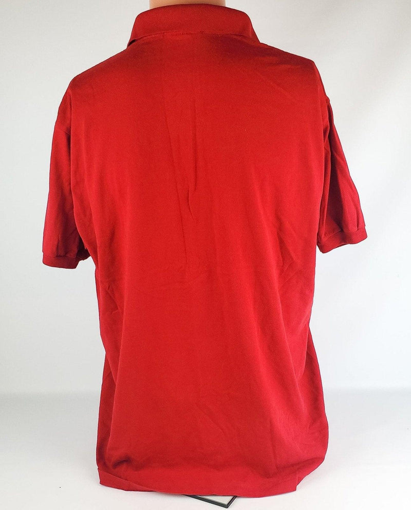 Vintage 90's JERZEES Polo Shirt Short Sleeve Red XL Da Vinci's 4