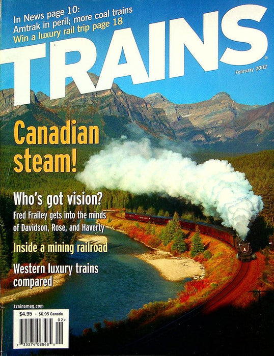 Trains Magazine February 2002 Vol 62 No 2 Canadian Steam!