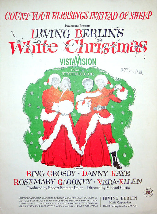 Sheet Music Count Your Blessings Instead Of Sheep Irving Berlin White Christmas 2