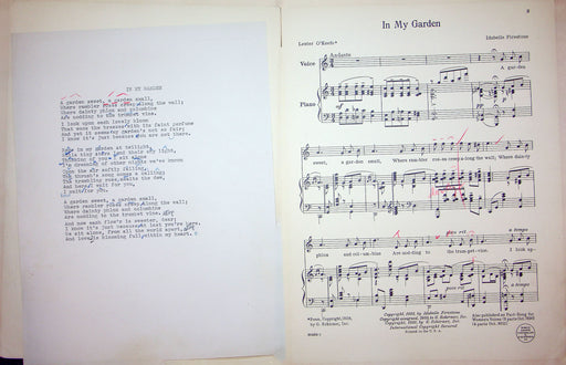 Sheet Music In My Garden Idabelle Firestone 1933 For Piano Solo G Schirmer Co 2