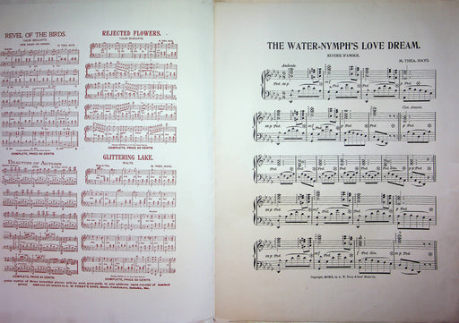 The Water Nymphs Love Dream Sheet Music M Thea Hays Reverie D Amour Piano 1910 2