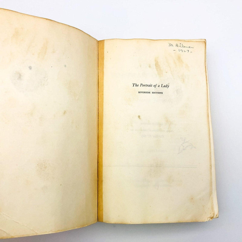 The Portrait Of A Lady Paperback Henry James 1963 Riverside Edition 6