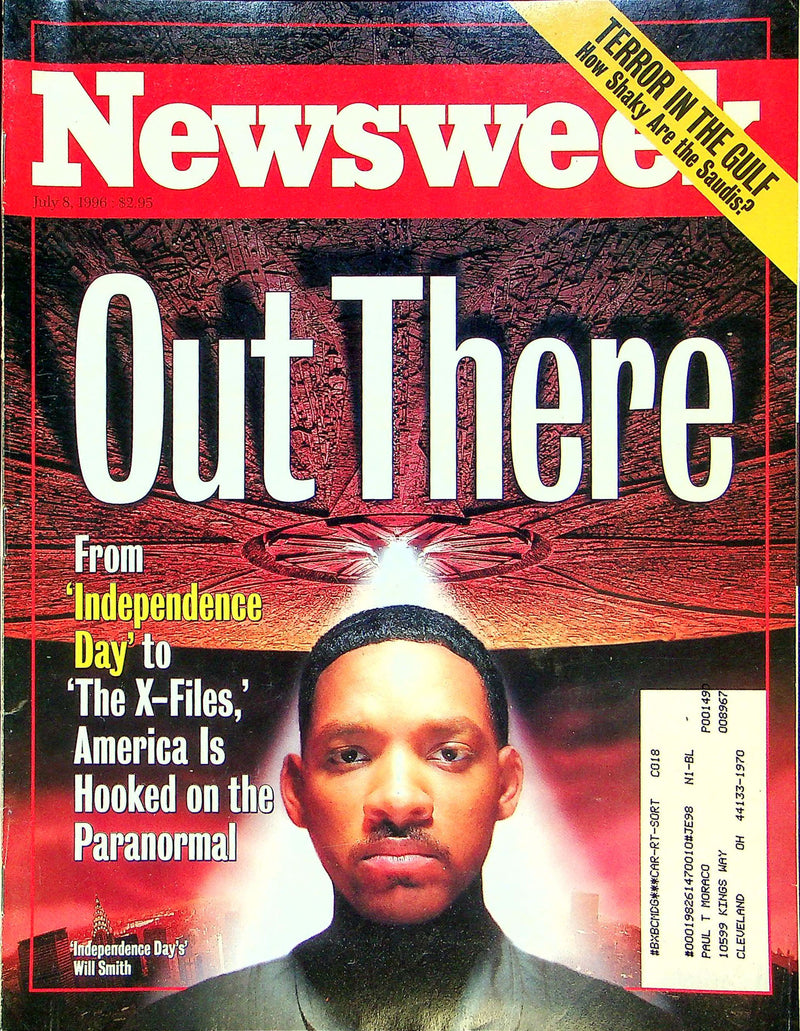 Newsweek Magazine July 8 1996 Will Smith Independence Day X Files Paranormal TV