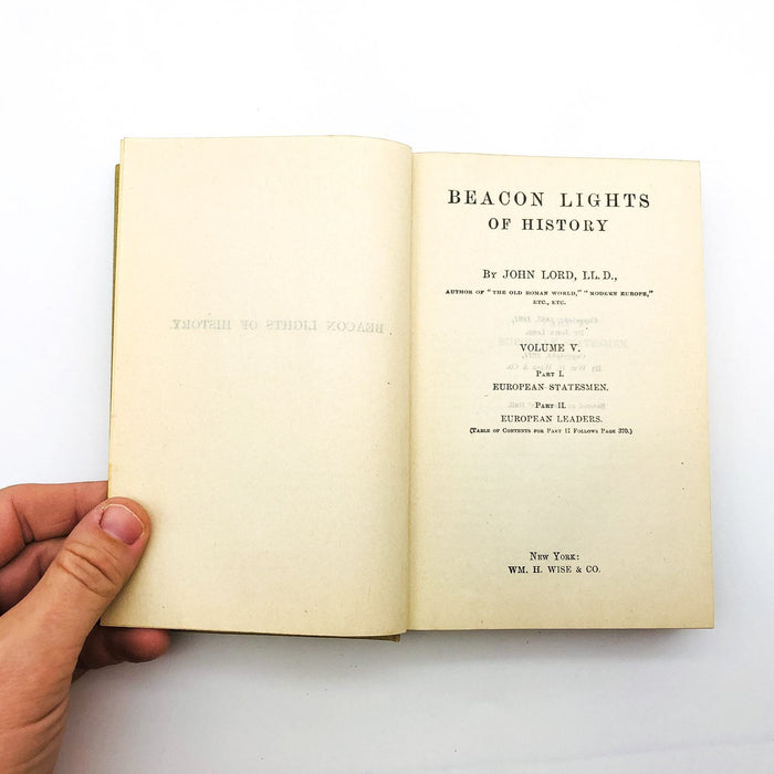 Beacon Lights Of History Vol 5 V HC John Lord LL. D. 1921 History Lectures 7