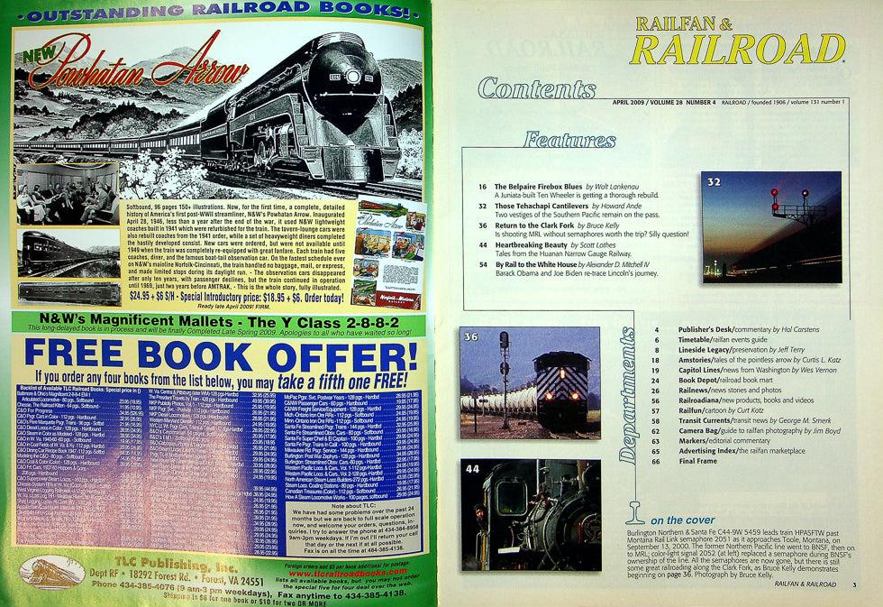 Railfan & Railroad Magazine April 2009 Vol 28 No 4 Revisiting The Clark Fork