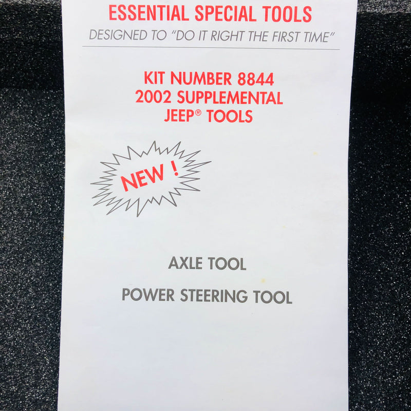 Miller Special Tools 8844 For 2002 Jeep Supplemental Speciality Tools Incomplete