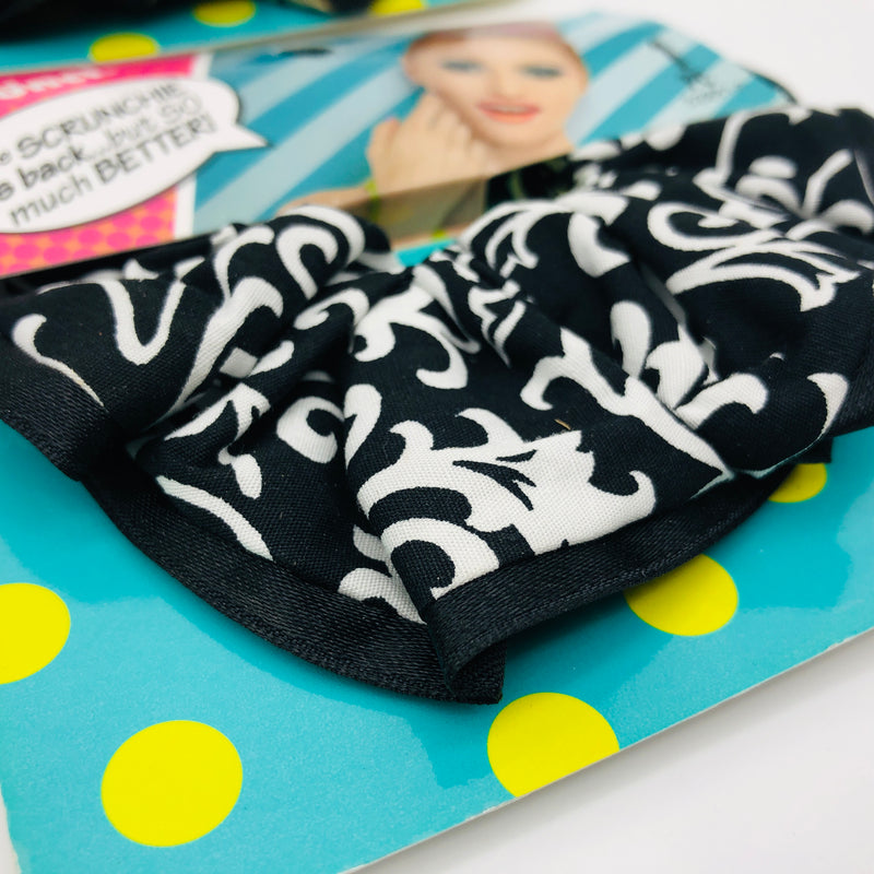 6-Pack Scunci Original Scrunchies Hair Ties Black Polka Dotted Animal 52651P