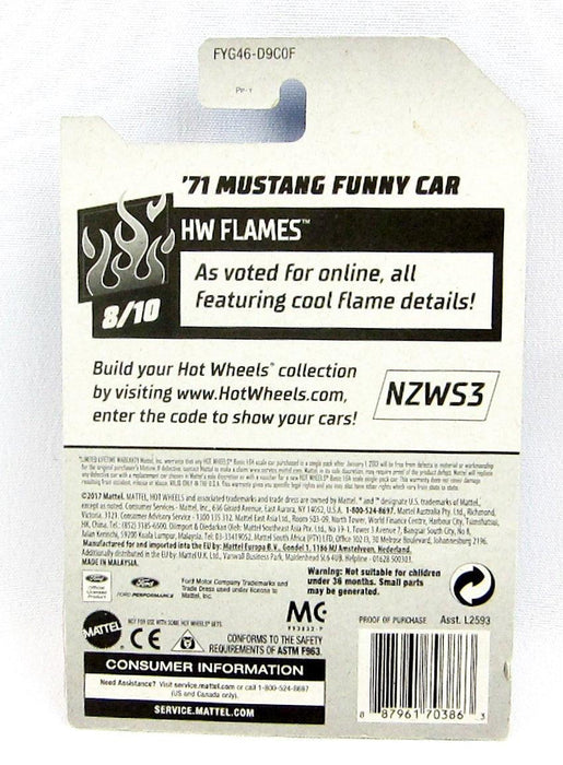 Hot Wheels HW Flames '69 Superbee '71 Mustang F/C Maverick Qty 5 NEW Diecast Car 12