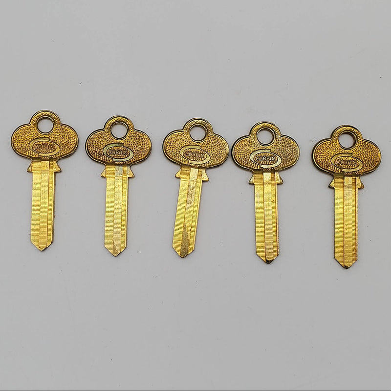 5x Corbin B XI-99-6 Key Blanks Brass 6 Pin USA Made NOS Light Tarnish 3