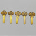 5x Corbin B XI-99-6 Key Blanks Brass 6 Pin USA Made NOS Light Tarnish 3
