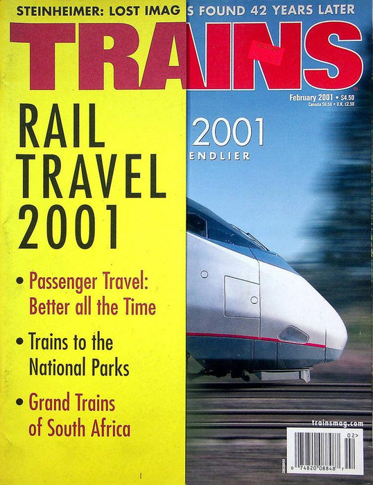 Trains Magazine February 2001 Vol 61 No 2 2001 Rail Travel In Endlier